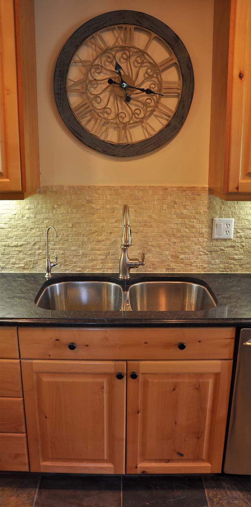 Kitchen Remodel with Clock Feature Kitchen Remodel with Clock Feature